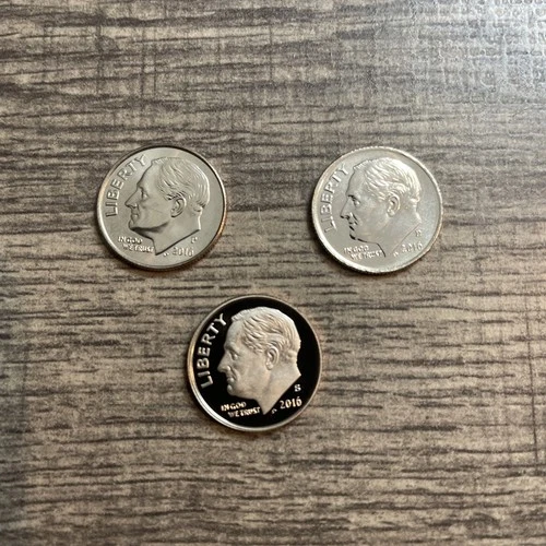2016 P D  & S Roosevelt Dime Set BU With Proof