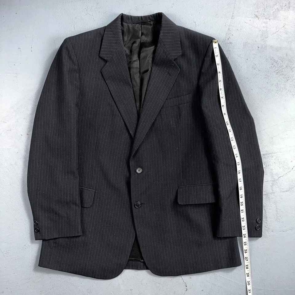 De Colección Para Hombres 3 Piezas Traje 42 Chaqueta Abrigo Pantalones Chaleco Negro Rockabilly Años 70 Tendencia Americana Foto 2 de 4