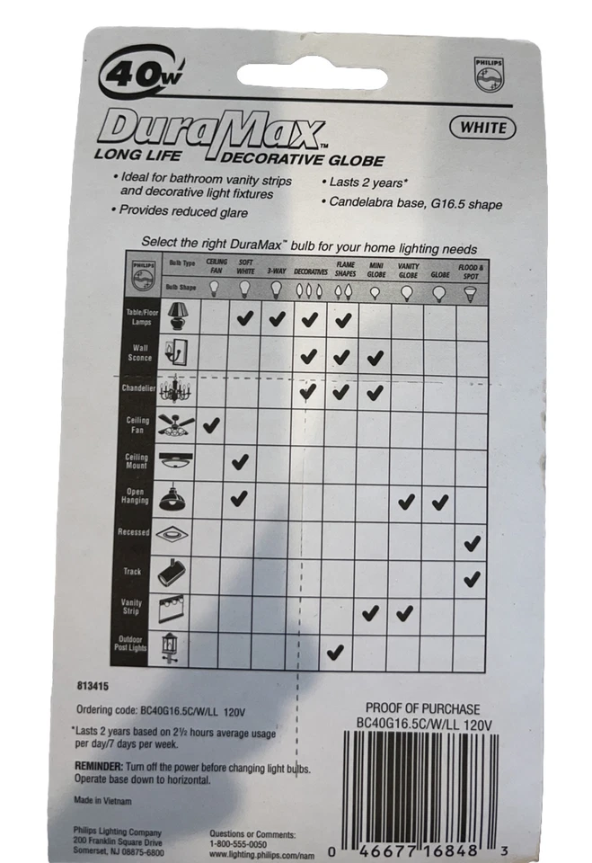 40W - 120V G16.5 E12 Base Soft White Frosted Light Bulb (6 piece - 3 Pack) - Image 2 of 4