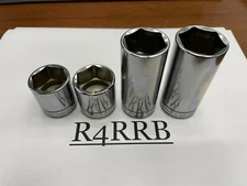 Snap-on Tools USA NEW 3/8" Drive 15/16" & 1" SAE Add On 4 Piece Socket Lot Set