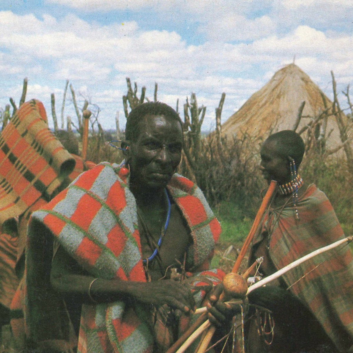 Masai Family Nilotic People East Africa Mombasa Kenya KEN UNP