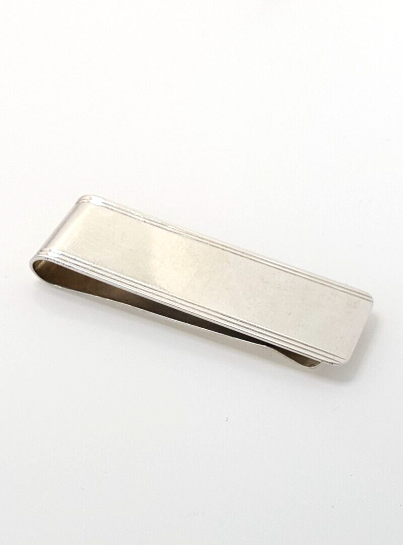 Fully UK Hallmarked Solid Silver Money Clip 925 S… - image 9
