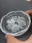 Val St Lambert Crystal Coasters With An Etched Frosted Fruit Pattern Signed — photo 5