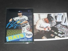 Brandon Lowe Rays Auto Signed 2019 Topps 1984 Mojo Throwback Orange /25 RC