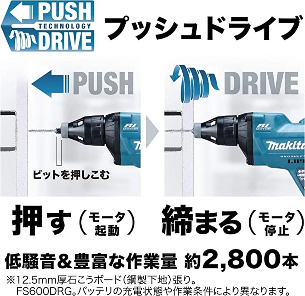 NEW ( Makita ) 18V Push Drive Screwdriver Black Body Only ( FS600DZB ) JP