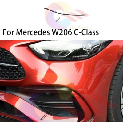 Shiny Black Left Front Bumper Molding Trim – Fits Mercedes W206 C-Class & C43 AMG 2022-2023