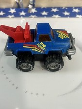 Arco Big Foot Monster Truck 4x4 Blue Diecast 1980's Friction Drive Toy Tow Truck