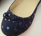 NWT Gymboree Girl's Blue Flat Shoe w/Stars & String Bow Size 9 — photo 3