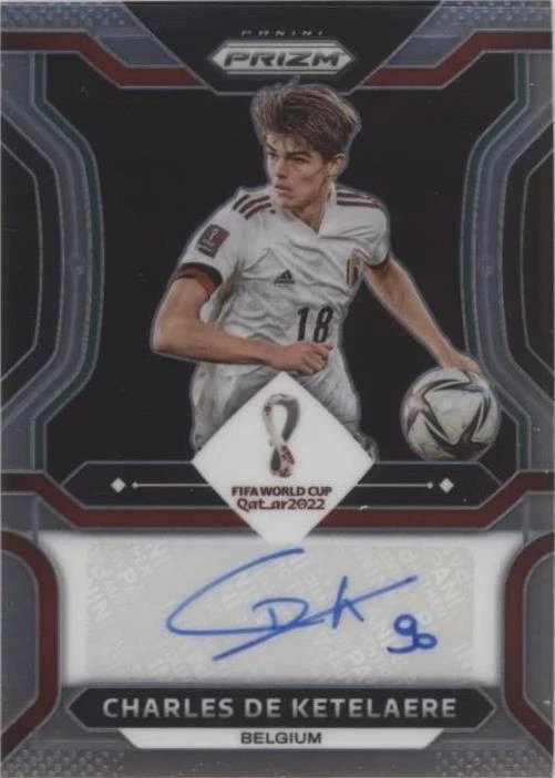 シャルル・デ・ケテラーレ PANINI PRIZM 2022 auto 自筆 2022 Panini Prizm World Cup Qatar - Charles De Ketelaere #S-CDK