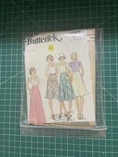 Vtg 70’s Butterick Skirt Sew Pattern 4067 Waist 24 UC FF Knee Length Or Long Mod