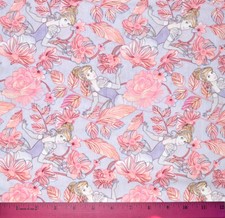Princess Cinderella Fabric - HALF YARD - Quilting - 100 Cotton Disney Floral