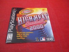 High Heat Baseball 2000 Playstation 1 PS1 Instruction Manual Booklet ONLY