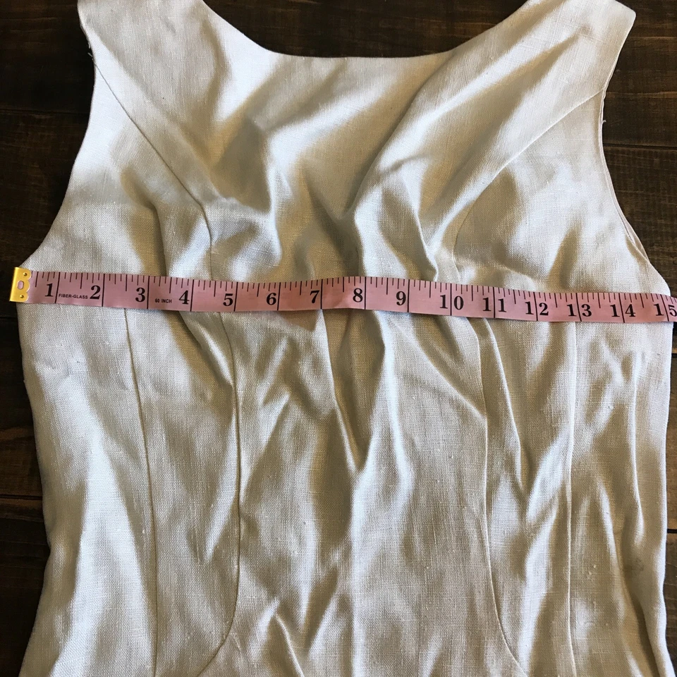 Vestido Vintage Años 60 70 Lino Retro Gotham Original Mod Foto 4 de 4