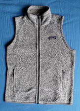 Small Womens Grey Patagonia Knitted Better Sweater Fleece Full Zip Gilet Jacket