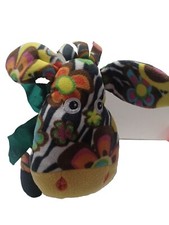 Melissa  Doug Zebra Plush 18" Beeposh Zelda Multicolored Fleece Animal Floral