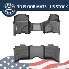 3PCS Floor Mats for 2013-2018 Dodge Ram 1500 2500 3500 Crew Cab TPE Floor Liners