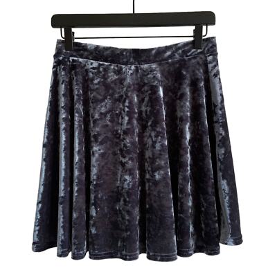 Topshop Size Crushed Velvet Skater Skirt