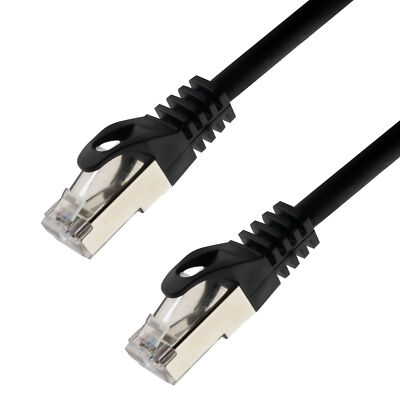 Netzwerkkabel S/FTP PIMF Cat. 7 20 Meter schwarz Patchkabel Gigabit Ethernet