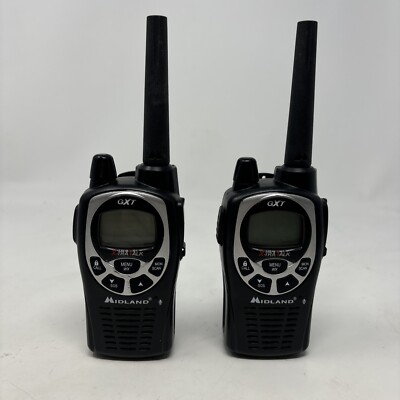 Midland XTRA Talk Walkie Talkies Set Of 2 Model GXT1000P. Tested And Works Read
