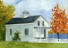 Jones Point Lighthouse Old Towne Alexandria Virginia DAR Matted Art Prints