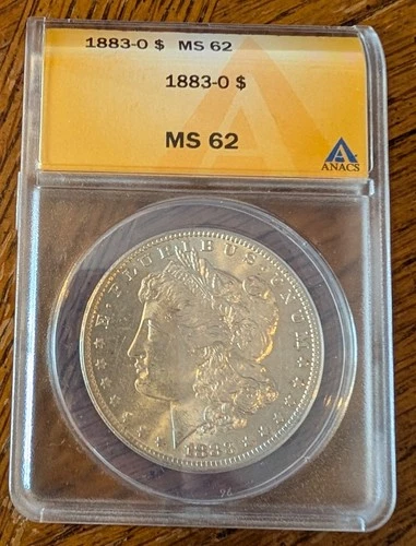 1883-O $1 Morgan Silver Dollar ANACS MS 62 | Brilliant Uncirculated BU UNC