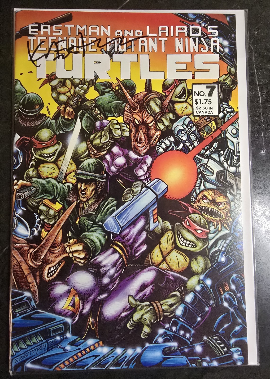 Teenage Mutant Ninja Turtles #7 NM SIGNED by KEVIN EASTMAN w/ COA