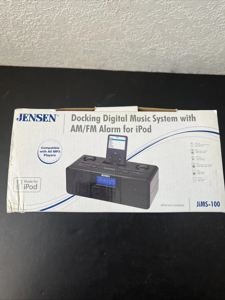 Jensen Docking Digital Music System Alarm Clock for iPod JiMS-100 NEW IN BOX - Image 3 of 4