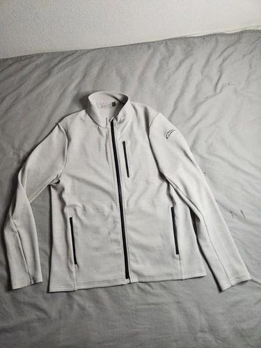 KJUS Cotton Midlayer Jacket Mens Size XL Light Gray Full Zip Lightweight NEW - product listing photo