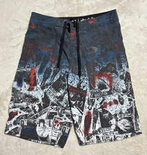 O'Neill Wave Cult Board Shorts Boys Size 24 Multicolor Swim Bathing Trunks Surf 