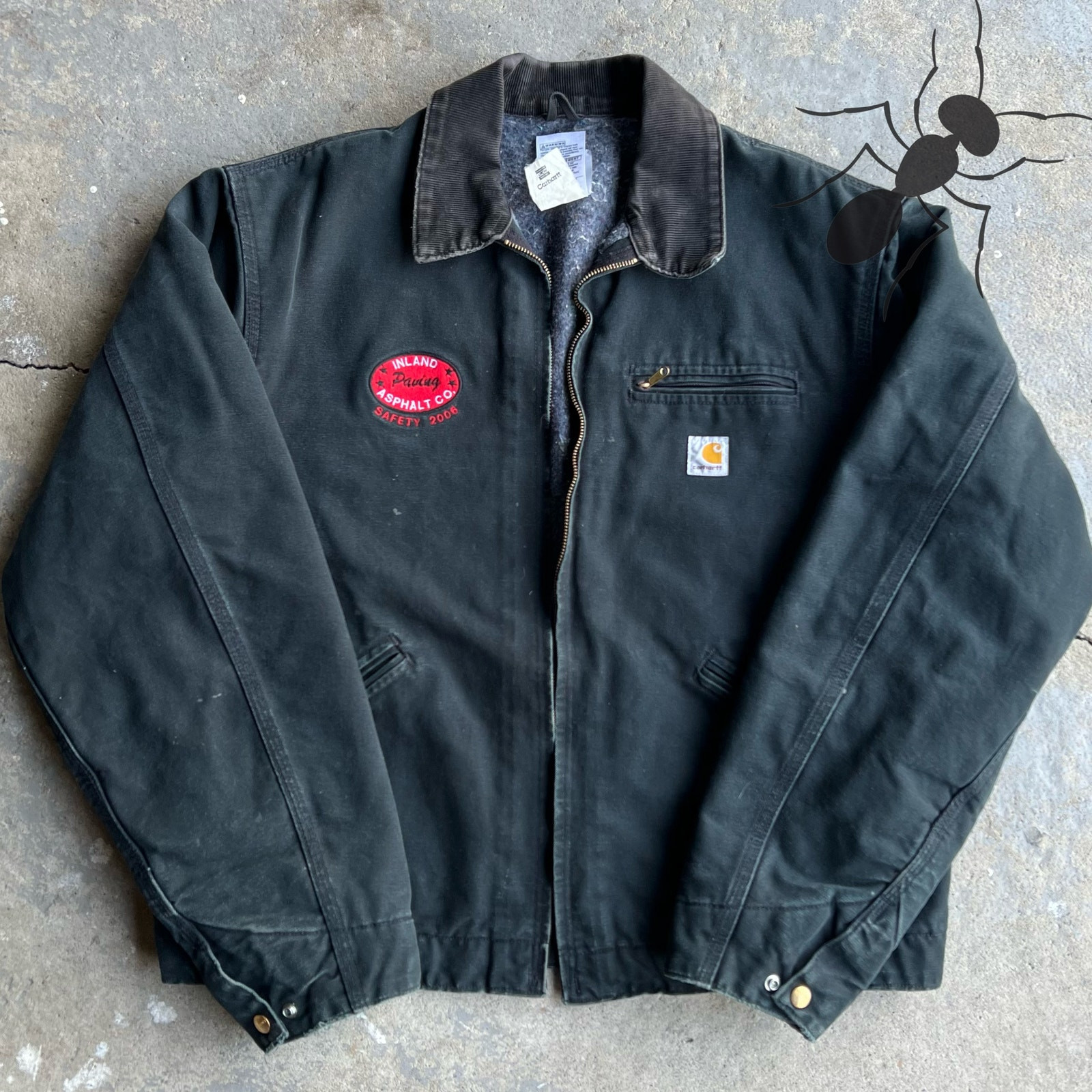 Vintage Y2K Black Carhartt Detroit J01 Workwear Jacket