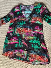 Nasty Gal Rodeo Plunge Smock Mini Dress Size 8 NWOT