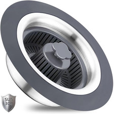 3 in 1 Kitchen Sink Drain Strainer and Stopper Combo, Stainless Steel Pop up Kit