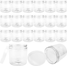 20 Pack 12oz Clear Plastic Jars with Lids Plastic Empty Cosmetics Containers