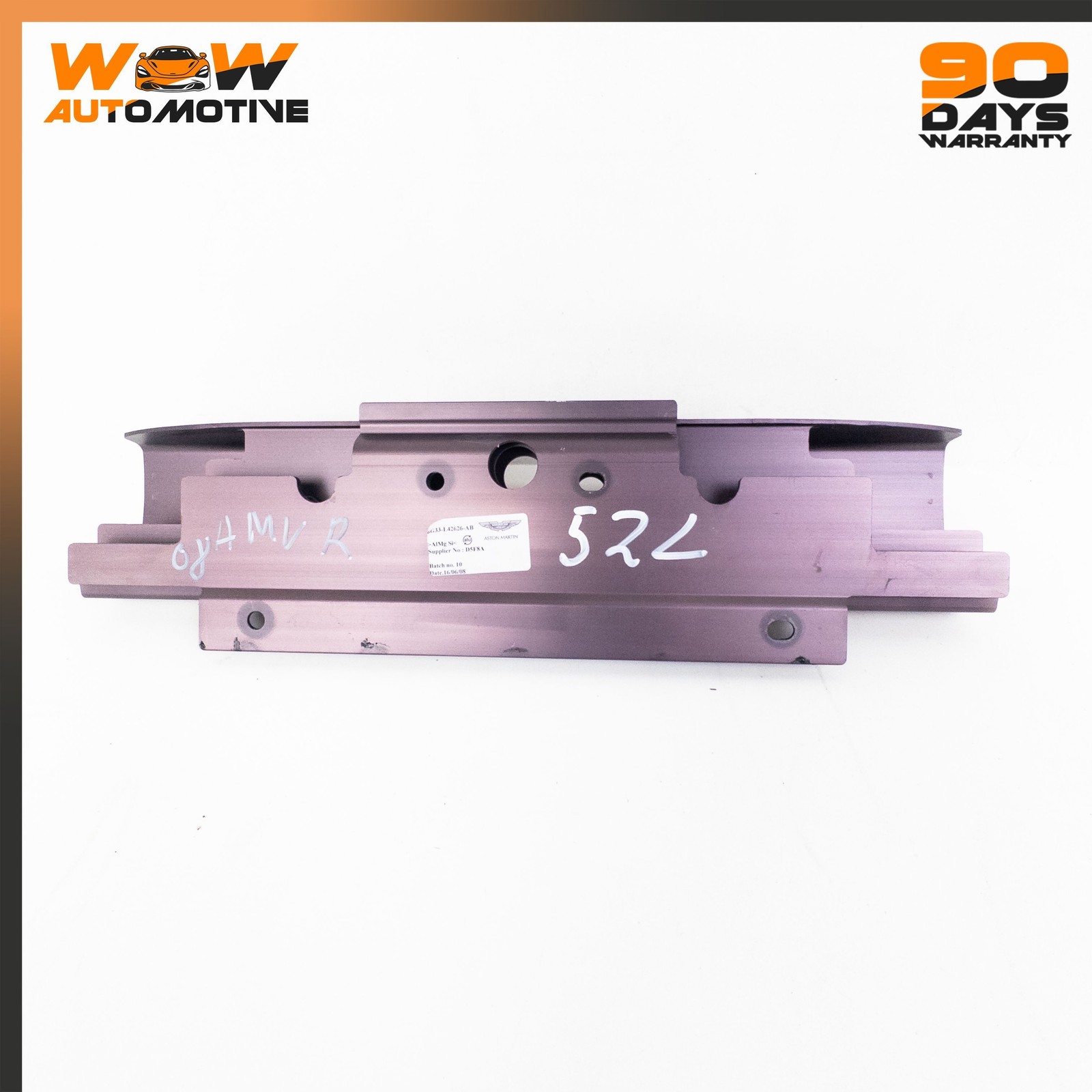 06-16 ASTON MARTIN V8 VANTAGE REAR TRUNK TAILGATE SILL SCUFF PLATE FINISHER OEM