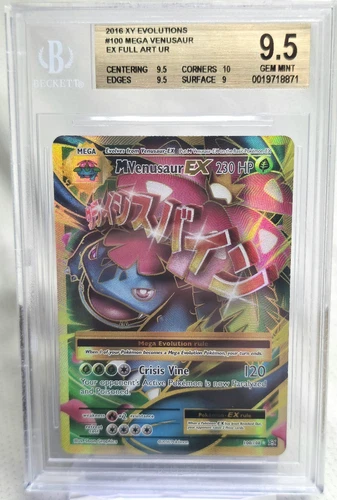 Pokemon TCG M Venusaur EX 100/108 XY Evolutions BGS 9.5 Beckett Graded Card PSA