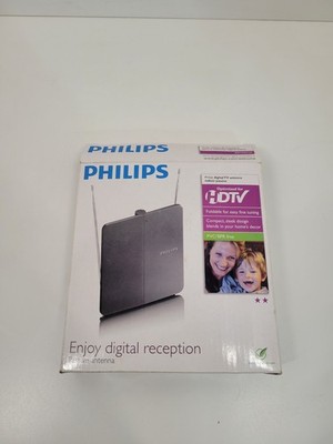 Philips Flat Plate Indoor UHF VHF Digital HDTV/TV Antenna New Open Box