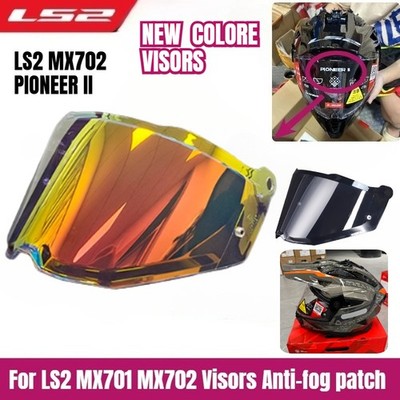 Original LS2 Visor MX702 MX701 PIONEER II Helmet Anti-fog Stickers Light Black