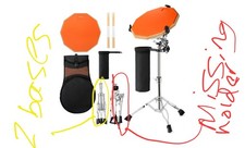 Practice Drum Pad with Drumsticks Silent, drum stand incomplete