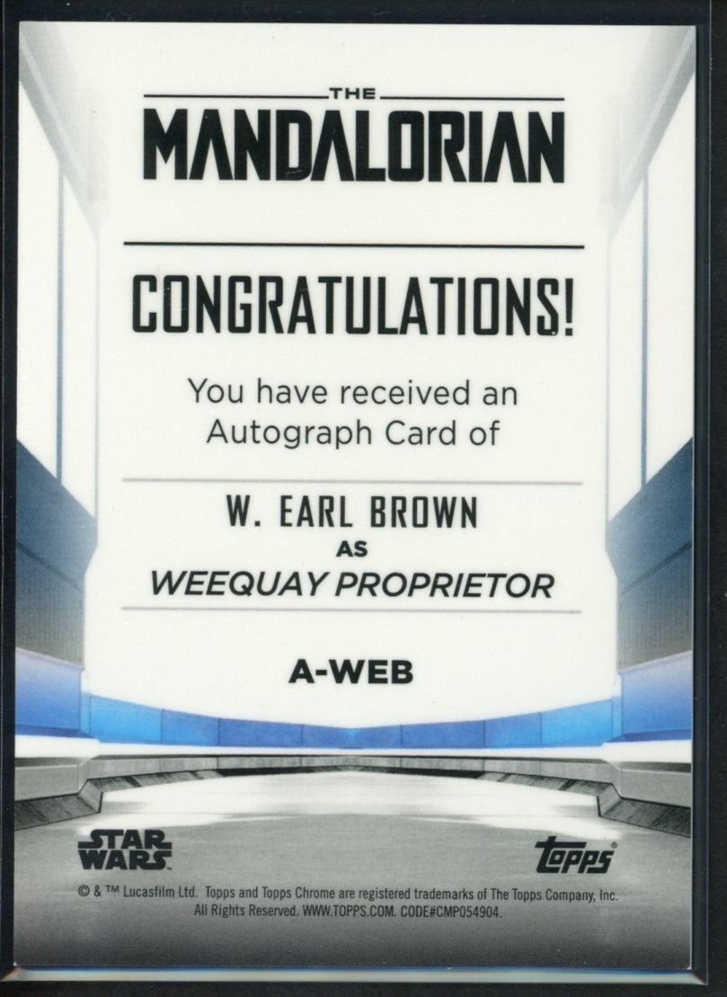 2022 Topps Chrome Star Wars Mandalorian W. Earl Brown as Weequay Proprietor AUTO view 3