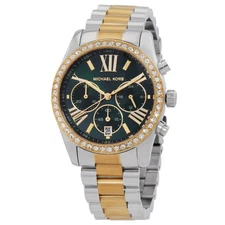 Michael Kors Lexington Chronograph Quartz Crystal Green Dial Watch MK7303