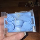 Vtg. Barbie Cinderella Blue Tea Set Miniature Doll Accessories