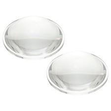 Diameter 74mm Flat Convex Lens, 2 Pcs Height 26mm Optical Lens, 3.5mm