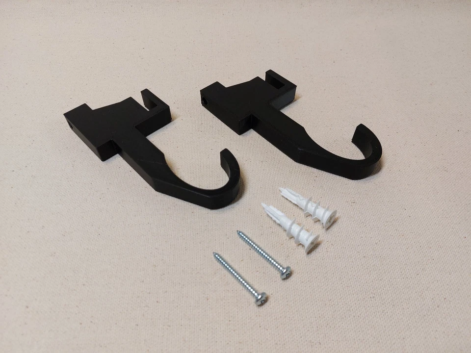 Soporte de exhibición de montaje en pared para espada Katana, soportes negros con herrajes de montaje Foto 2 de 4