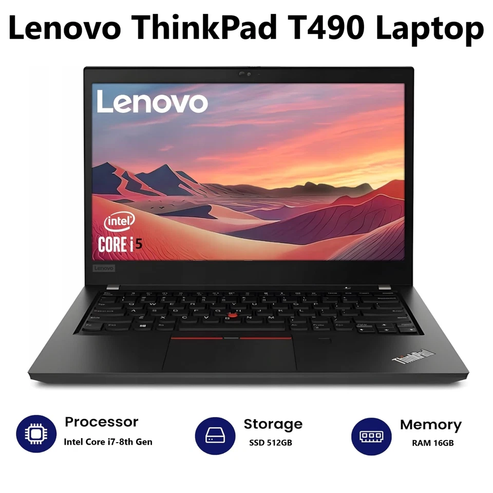 Lenovo ThinkPad T490 · i7-8650U · 16GB · 512GB, photo 2 of 5