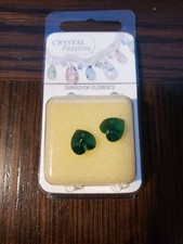 Swarovski Crystal Hearts AB Pack of 2 10mm, Crystal heliotrope, Swarovski