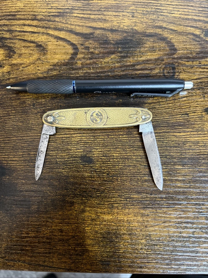 Navaja de bolsillo con anillo publicitario 1922 AA Simonds and Son Dayton Ohio Foto 4 de 4