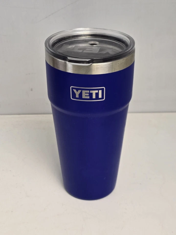 YETI 26 oz OFFSHORE BLUE Rambler Tumbler Stackable Cup ( NO STRAW ) LID LE - Image 3 of 4