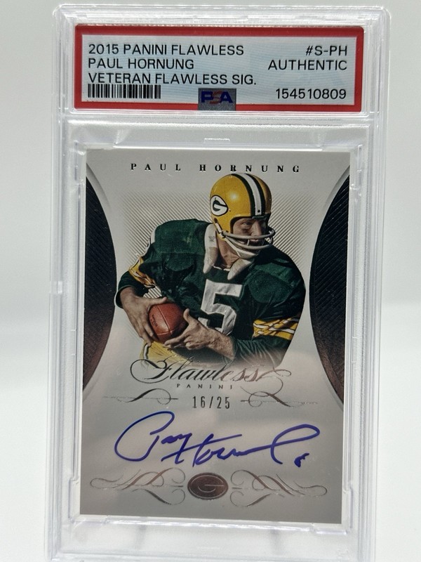2015 Flawless Flawless Signatures Paul Hornung Auto /25 HOF #S-PH GB Packers PSA
