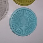 Vintage Lot of 3 Tupperware Servalier LIDS ONLY 5" Green Turquoise Gray — photo 7