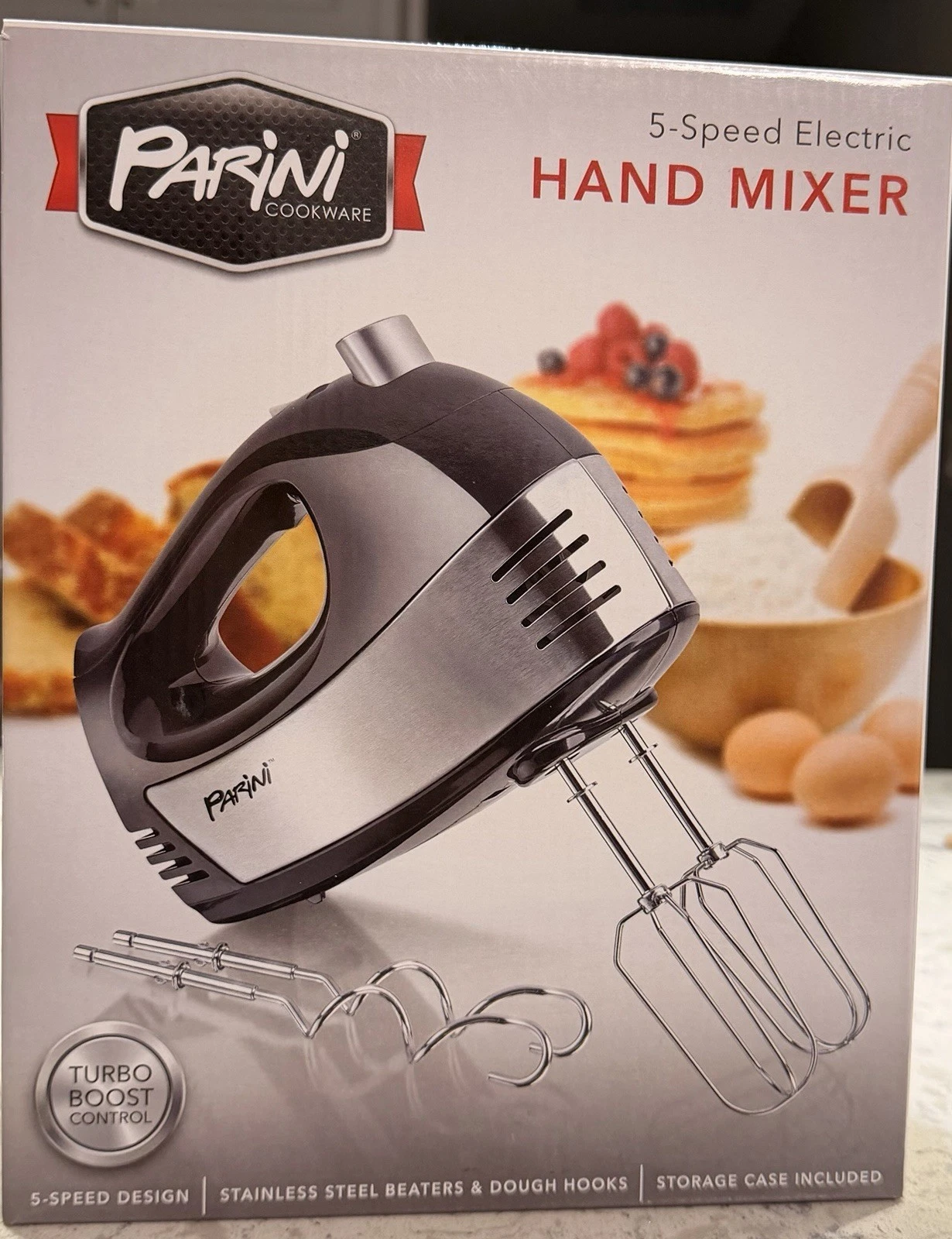 Parini Cookware 5 Speed Electric Turbo Boost Hand Mixer New in Box
Opens in a new window or tab